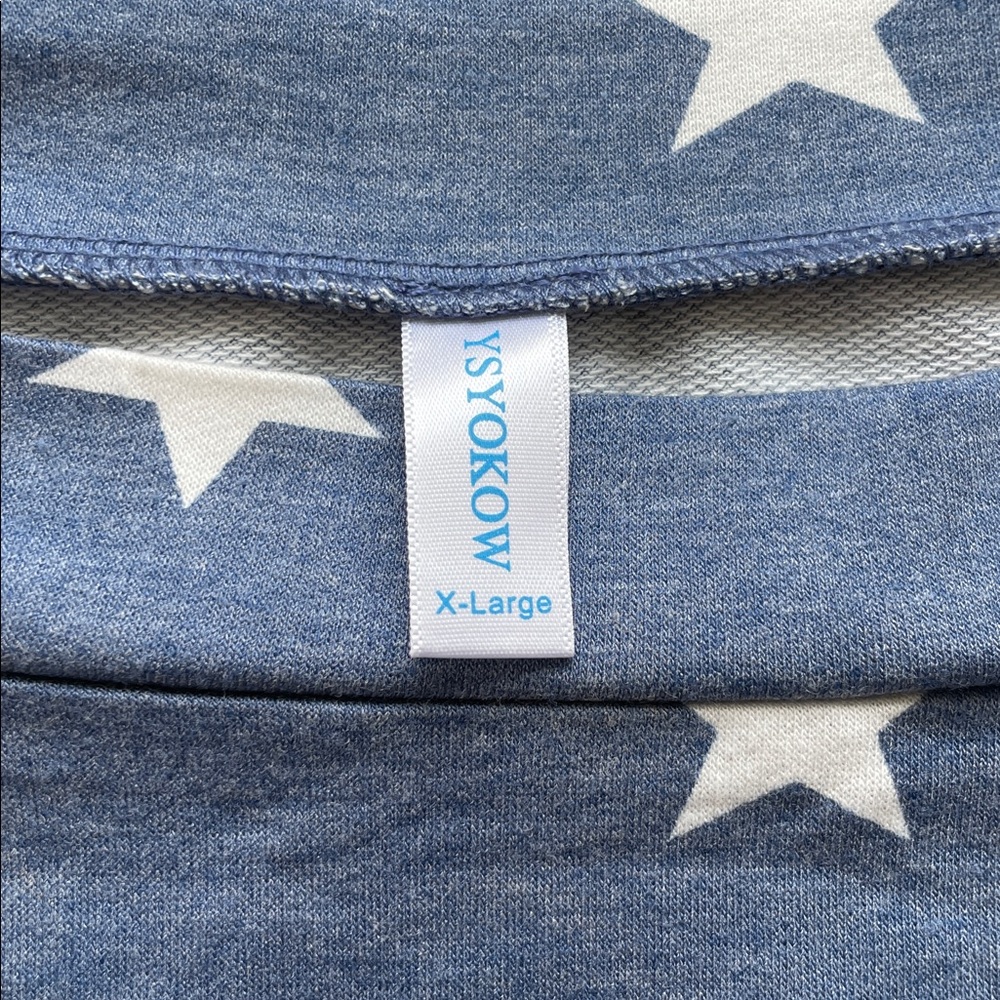 Blue Star Print Long Sleeve Top - Picture 2 of 7